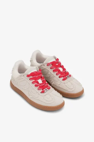08 Canvas Raw Edge Sneakers