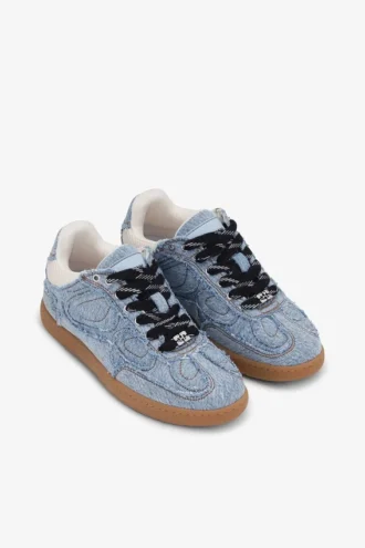 08 Denim Raw Edge Sneakers