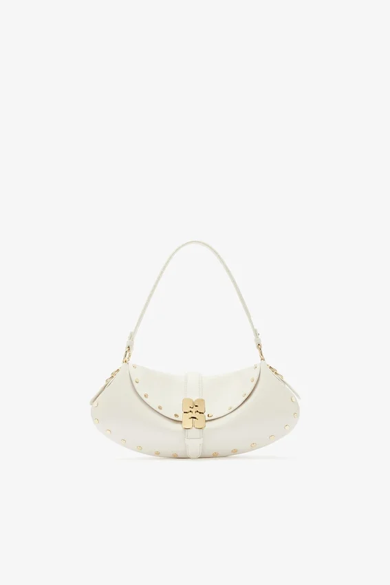 B-Kat Bag Studs in White B-Kat Bag Studs in White
