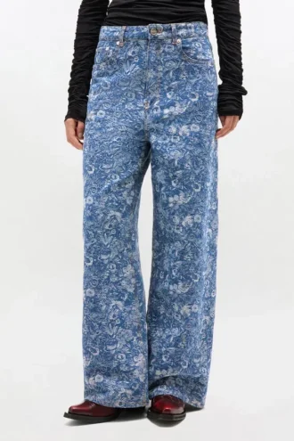 Baggy Jeans in Blue Tapestry Denim