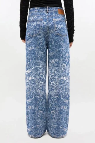 Baggy Jeans in Blue Tapestry Denim