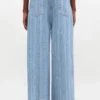 Baggy Jeans in Striped Denim