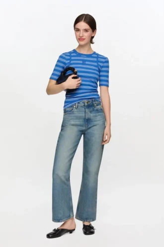 Betzy Cropped Jeans in Tint Rigid Denim