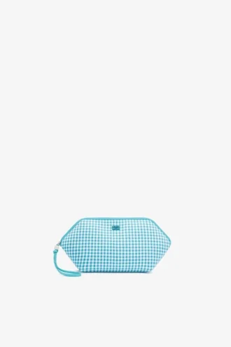 Bikini Pouch in Blue Check Bikini Pouch in Blue Check
