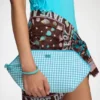 Bikini Pouch in Blue Check Bikini Pouch in Blue Check