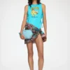 Bikini Pouch in Blue Check Bikini Pouch in Blue Check