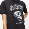 Black Basic Cotton Witch Relaxed T-shirt