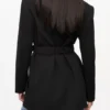 Black Bonded Crepe Blazer