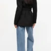 Black Bonded Crepe Blazer