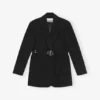 Black Bonded Crepe Blazer