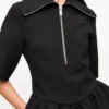 Black Bonded Crepe Mini Dress