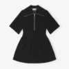 Black Bonded Crepe Mini Dress
