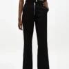 Black Bonded Crepe Pants