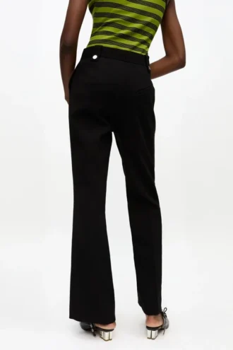 Black Bonded Crepe Pants