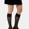 Black Butterfly Lace Socks