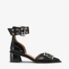 Black Chunky Buckle Open Cut Pumps Black Chunky Buckle Open Cut Pumps