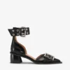 Black Chunky Buckle Open Cut Pumps Black Chunky Buckle Open Cut Pumps
