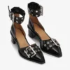 Black Chunky Buckle Open Cut Pumps Black Chunky Buckle Open Cut Pumps