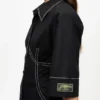 Black Cotton Poplin Shirt Dress