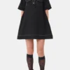 Black Crepe Mini Dress