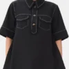 Black Crepe Mini Dress