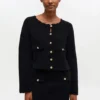 Black Crochet Cardigan