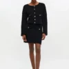 Black Crochet Mini Skirt
