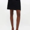Black Crochet Mini Skirt