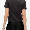 Black Cropped Heart T-shirt