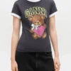Black Cropped Teddy T-shirt