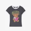 Black Cropped Teddy T-shirt