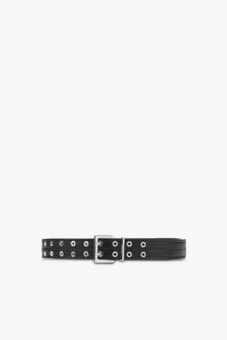 Black Double Eyelet Belt Black Double Eyelet Belt
