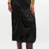 Black Draped Skirt