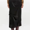 Black Draped Skirt