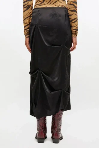 Black Draped Skirt