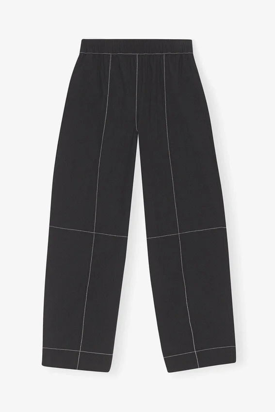 Black Elasticated Curve Pants Black Elasticated Curve Pants