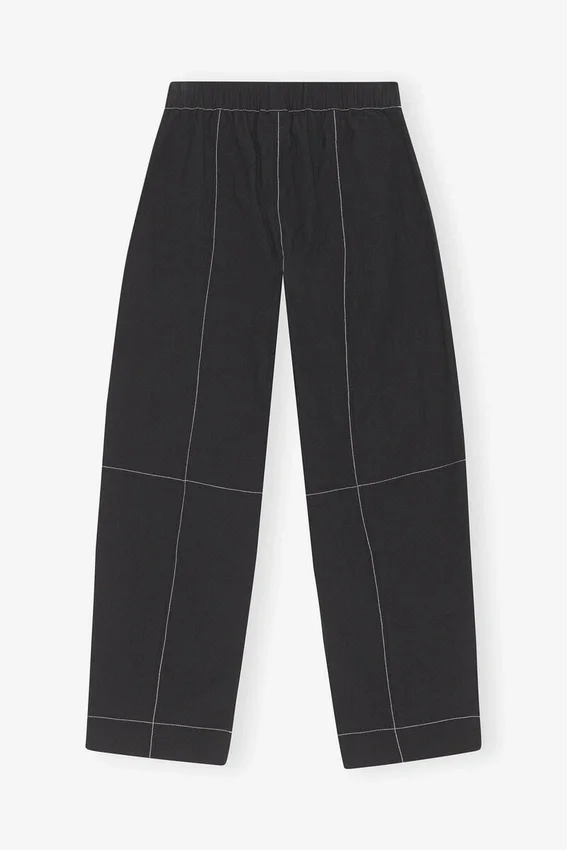Black Elasticated Curve Pants Black Elasticated Curve Pants