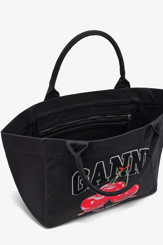 Black Medium Cherry Tote Black Medium Cherry Tote