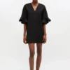 Black Mini Ruffle Dress