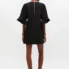 Black Mini Ruffle Dress