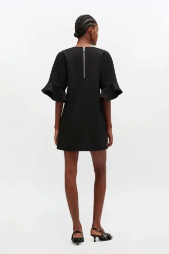 Black Mini Ruffle Dress