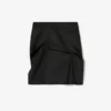 Black Nylon Mini Skirt