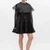 Black Organza Circle Collar Dress Black Organza Circle Collar Dress