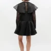 Black Organza Circle Collar Dress Black Organza Circle Collar Dress