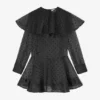 Black Organza Circle Collar Dress Black Organza Circle Collar Dress