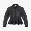 Black Organza Peplum Shirt