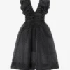 Black Organza Ruched Dress Black Organza Ruched Dress