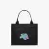 Black Puppy Large Tote
