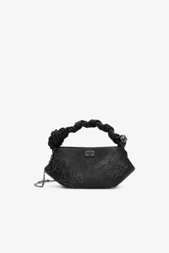 Black Rhinestone Mini Bou Bag