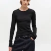Black Rib Long-sleeve
